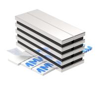 Wukong 60 x 10 x 5 mm, Pack of 10 Neodymium Magnets, Extra Strong, Thick Strong Magnets, Strong Neodymium Square Brick Magnet, Magnetic Strips, Self-Adhesive, Strong, Rare Earth Magnet for Glass
