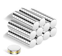 Wukong 8×2mm Small Strong Magnets, 100 Pack Mini Magnets for Crafts, Fridge Magnets, Tiny Magnets for Whiteboard, Notice Board and Ofiice