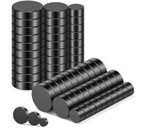 Wukong Black Magnets Set in 3 Sizes, 60 Pieces 5mm/8mm/10mm x 3mm Thick Strong Fridge Magnets for Magnetic Board, Pin Board, Whiteboard, Refrigerator Home Office