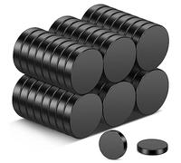 Wukong Black Small Magnet, 10x2mm | 50pcs Mini Strong Neodymium Magnet for Whiteboards, Fridge, Crafts, and DIY Projects