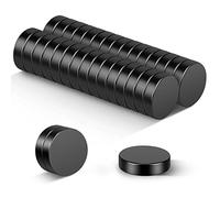 Wukong Black Strong Magnets, 10x3mm | 30 Pack Round Magnets for Whiteboards, Fridge, Crafts, Notice Board and DIY Project
