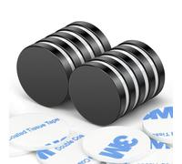 Wukong Black Strong Magnets, 20x4 mm | 10 Pack Heavy Duty Round Magnets for Fridge, Crafts, Pin Board, Notice Board, Office Crafts