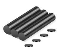 Wukong Black Tiny Magnets 6mm X 1mm | 100 Pack, Small Strong Fridge Magnets, Round Miniature Mangets for Models Craft DIY Whiteboard Refrigerator Home Office