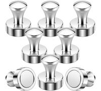 Wukong Fridge Magnets Strong, 16x20mm | 8 Pack Refrigerator Magnets Push Pins, Magnetic Thumb Tacks for Whiteboard, Notice Board and Office