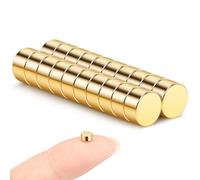 Wukong Gold Magnets 5x2.5mm | 20 Pack, Strong Round Magnet Mini Round Magnets for Whiteboard Crafts, Photos, Home and Office