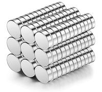 Wukong Mini Round Neodymium Magnets - 5mm X 2mm, 100 Pack - Extra Strong for Whiteboards, Fridge, Crafts & Notice Boards
