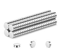 Wukong Small 3mm X 1mm | 100 Pack, Mini Strong Magnets, Tiny Round Manget for Craft DIY Whiteboard Refrigerator Home Office