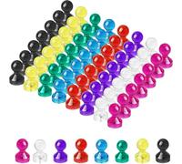 Wukong Small Magnets, 10×16mm, 56 Pack, 8 Colors, Fridge & Whiteboard Magnets, Ideal for Schools & Offices