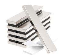 Wukong Strong Magnets, 50x10x3mm | 10 Pack Flat Bar Magnets, Magnetic Strips Self Adhesive Magnet for Fridge, Crafts and Whiteboard