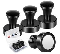 Wukong Strong Magnets Fridge, 20×25mm | 4 Pack Whiteboard Push Pins, Large Black Magnets Extra Strong for Refrigerator, Notice Board and Office