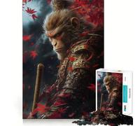 Wukong The Monkey King Jigsaw Puzzle 1000 Logic Thinking Play Expert Cutting Craftsmanship Quiet Time Mind Exercise at Home (38x26cm)