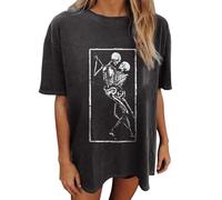 Wukreran Oversized Tops for Women Short Sleeve Shirts Dressy Casual Plus Size Cute Graphic Tees Summer Loose Fit T-Shirts, Cute Shirts #F1, S