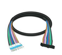 WUKUBO 1pc DIN Rail And Screw Mount IDC20 Interface Terminal Block Board With Dust Cover Screw Pitch 6.35mm PLC20 Extension Cable(HL-IDC20-FIO-1M)