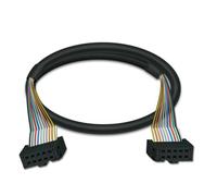 WUKUBO DIN Rail And Screw Mount IDC10 Interface Terminal Block Board With Dust Cover Screw Pitch 6.35mm PLC10 Extension Cable(HL-IDC10-FF-1M)