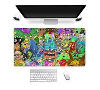Wulachaka My Singing Monsters Mouse Pad Furcorn Mammott Game Anti-slip Rubber Mouse Mat Potbelly Mouse Pad 40x70CM for Desktop PC Laptop (Type 2, 40 * 70CM)