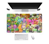 Wulachaka My Singing Monsters Mouse Pad Furcorn Mammott Game Anti-slip Rubber Mouse Mat Potbelly Mouse Pad 40x70CM for Desktop PC Laptop (Type 7, 40 * 70CM)