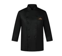 Wulachaka Personalised Chef Jacket Coat Short Sleeve/Long Sleeve Catering Shirt Custom Hotel Kitchen Restaurant Work Uniform Bakery Cooker Food Service Chef Jacket for Men and Women (Type 6, 3XL)