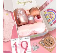 WULAIHO 19th Birthday Gifts for Girl, Happy Birthday Pamper Set Present Basket, Unique Hamper Gift Ideas for Her, Best Friends, Sisters, Daughter, Niece, Granddaughter