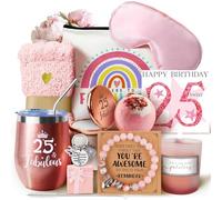 WULAIHO 25th Birthday Gifts for Her, 25 Years Old Gift Basket Happy Birthday Pamper Set, Present Basket Ideas Hamper for Girls, Best Friends, Sisters, Daughter, Female, Ladies Born in 2003