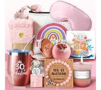 WULAIHO 30th Birthday Gifts for Women, Happy Birthday Pamper Set Present Basket, Unique Hamper Gift Ideas for Her, Best Friends, Sisters, Daughter, Niece, Granddaughter