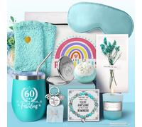WULAIHO 60th Birthday Gifts for Women, Happy 60th Birthday Gifts for Her Friends Mom Wife Sister Coworker,Tumblers Set for 60 Year Old Women in 1965, Funny Ideas