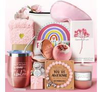 WULAIHO Birthday Pamper Gift Set for Women, Self Care Package with Relaxation Spa Bath Hamper, Gift for Mom, Sister, Best Friend, Wife, Daughter, Grandaughter, Coworker, Women Who Have Everything