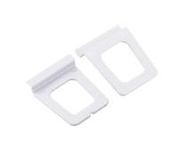 Wulankd 30 Pack Window Screen Pull Tab, Window Screen Lift Plate Replacement Part Flat Spline Groove Pull Plate Clamp, White