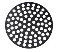 Wulankd 7 Inch Cast Iron Drain Cover, Replacement Round Floor Drain Grate, Optimal Water Flow Strainer, for Bathroom or Outdoor Lawn Drainage, Black