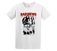 WULEI Bad News - Bad News (Comic Strip) Unisex Crew Neck Cotton Tee Men's Short-Sleeve T-Shirts White L