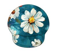 Wuleogxi Mouse Pad with Wrist Rest - Ergonomic Mousepad with Memory Foam Support, Non-Slip Base, Smooth Tracking Surface for Home Office Desk Decor & Easy Typing, Red & Blue-Green (226x251mm) WT#830