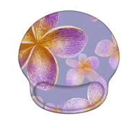 Wuleogxi Mouse Pad with Wrist Rest - Ergonomic Mousepad with Memory Foam Support, Non-Slip Base, Smooth Tracking Surface for Home Office Desk Decor & Easy Typing, Yellow & Purple (226x251mm) WT#780