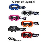 Wulf MOTORBIKE WULFSPORT CUB KIDS JUNIOR GOGGLES Motorcycle Motocross Quad MX ATV Sports Goggles - Blue