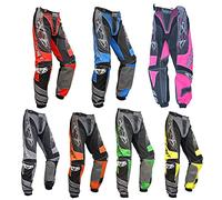 Wulfsport 2022 Cub Matrix Kids Race Motocross Pants Motorbike ATV MX Trousers - Red 26''