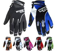 Wulfsport Children Kids Stratos Motocross Motorbike Gloves (Black XS - 7cm) ATV Dirt Quad Bike Off Road Gloves