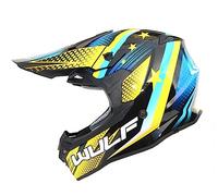 Wulfsport Iconic Helmet Adult Motocross MX Helmet - Yellow/ Blue XS (53-54cm)