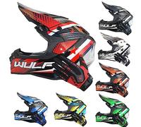 Wulfsport Iconic Yellow/Blue XS (53-54cm) Helmet Adult Motocross MX Helmet + Yellow Gloves - S