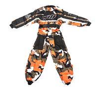 Wulfsport Kids Childs Race Suit Motocross MX Karting Quad Pit Dirt Bike Go Kart (Orange, Junior Medium 7-8 Years)