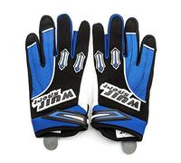 Wulfsport Kids Gloves Pair Stratos MX Junior Motocross Quad Biking (XS 10-12 Years, Blue)