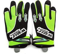 Wulfsport Kids Gloves Pair Stratos MX Junior Motocross Quad Biking (XS 10-12 Years, Green)
