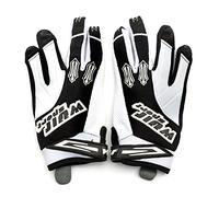 Wulfsport Kids Gloves Pair Stratos MX Junior Motocross Quad Biking (XXXS 3-5 Years, White)