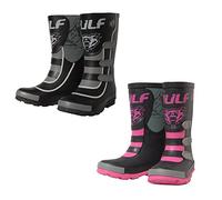 Wulfsport Kids Mud Stomper Junior Motocross Wellington Boots Rain Shoes - Pink EU22