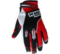 Wulfsport Kids Stratos MX Gloves Junior Motocross Motorcycle Quad Biking Glove - Red - XXS 6-9 Years