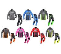WULFSPORT LINEAR MOTORBIKE KIDS RACE SUIT New 2022 Motocross Quad Enduro ATV MX Pit Sport Junior Pant Shirt Kit (Orange,5-7 years)