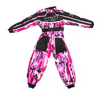 Wulfsport Wulf Cub Kids Quad Overall Racing Jump Suit Camo Design (Junior Medium 7-8 Years, Pink Camo)