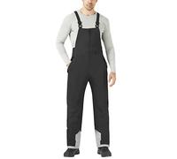 WULFUL Mens Insulated Snow Bibs Waterproof Winter Ski Pants Snowboarding Overalls Black