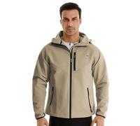 Wulibike Mens Cycling Running Jacket-Lightweight Waterproof Biking Outproof Fleece Windproof Reflective Raincoat Full Zip khaki M-A3