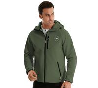 Wulibike Mens Cycling Running Jacket-Lightweight Waterproof Biking Outproof Fleece Windproof Reflective Raincoat Full Zip OliveGreen M-A3