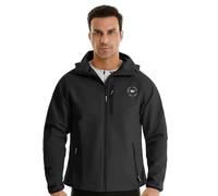 Wulibike Mens Cycling Running Jacket-Lightweight Waterproof Biking Outproof Fleece Windproof Reflective Raincoat Full Zip Black 2XL-A6