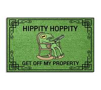 Wulidrom Doormat Hippity Hoppity Get Off My Property Rug for High Traffic Areas