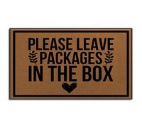 Wulidrom Please Leave Packages in The Box Low Profile Door Mat for Front Door Inside Door Mats for Home Entrance, Inside Front Door Mat 30"X18"